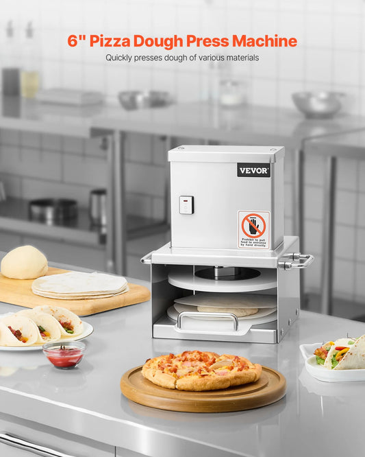 6 in Electric Pizza Dough Press Machine Pizza Pastry Sheeter Stainless Steel - view 1