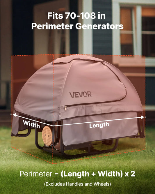 Generator Cover Universal Waterproof Cover 36x26x26 in for 70-108 in Gray - view 1