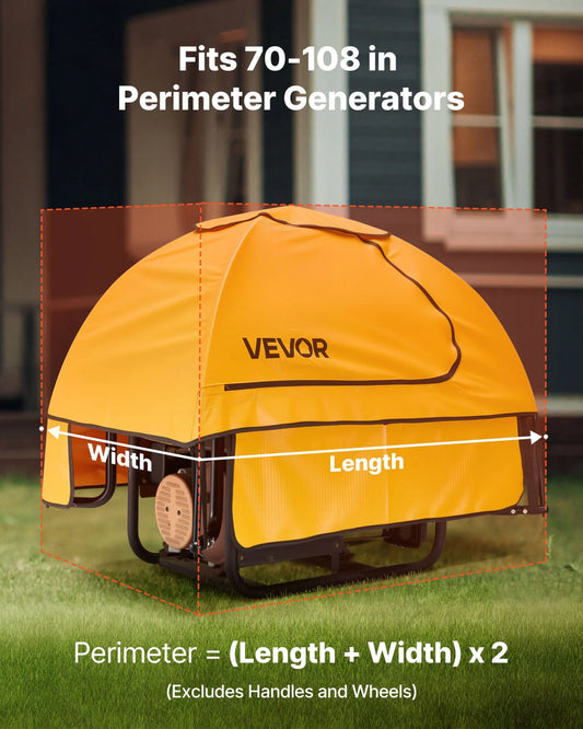 Generator Cover Universal Waterproof Cover 36x26x26in for 70-108in Yellow - view 1