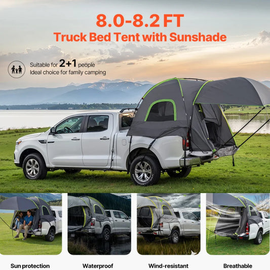Truck Tent 8.0-8.2ft Waterproof PU2000 Truck Bed Camping Tent 2-3 Person - view 1