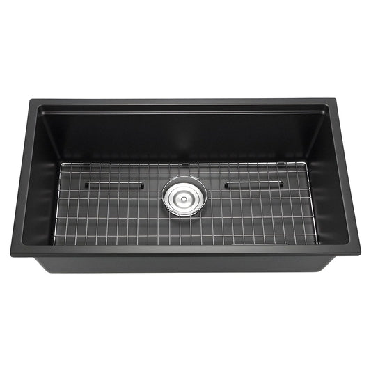 33 inch Granite Kitchen Sink Undermount Single Bowl Drop-In Basin for RV Bar - view 1