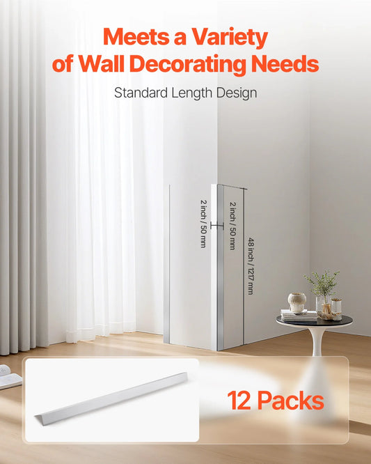 Aluminum Alloy Wall Corner Protector 2x2x48 Inch 12 Pack with 3M Tape - view 1