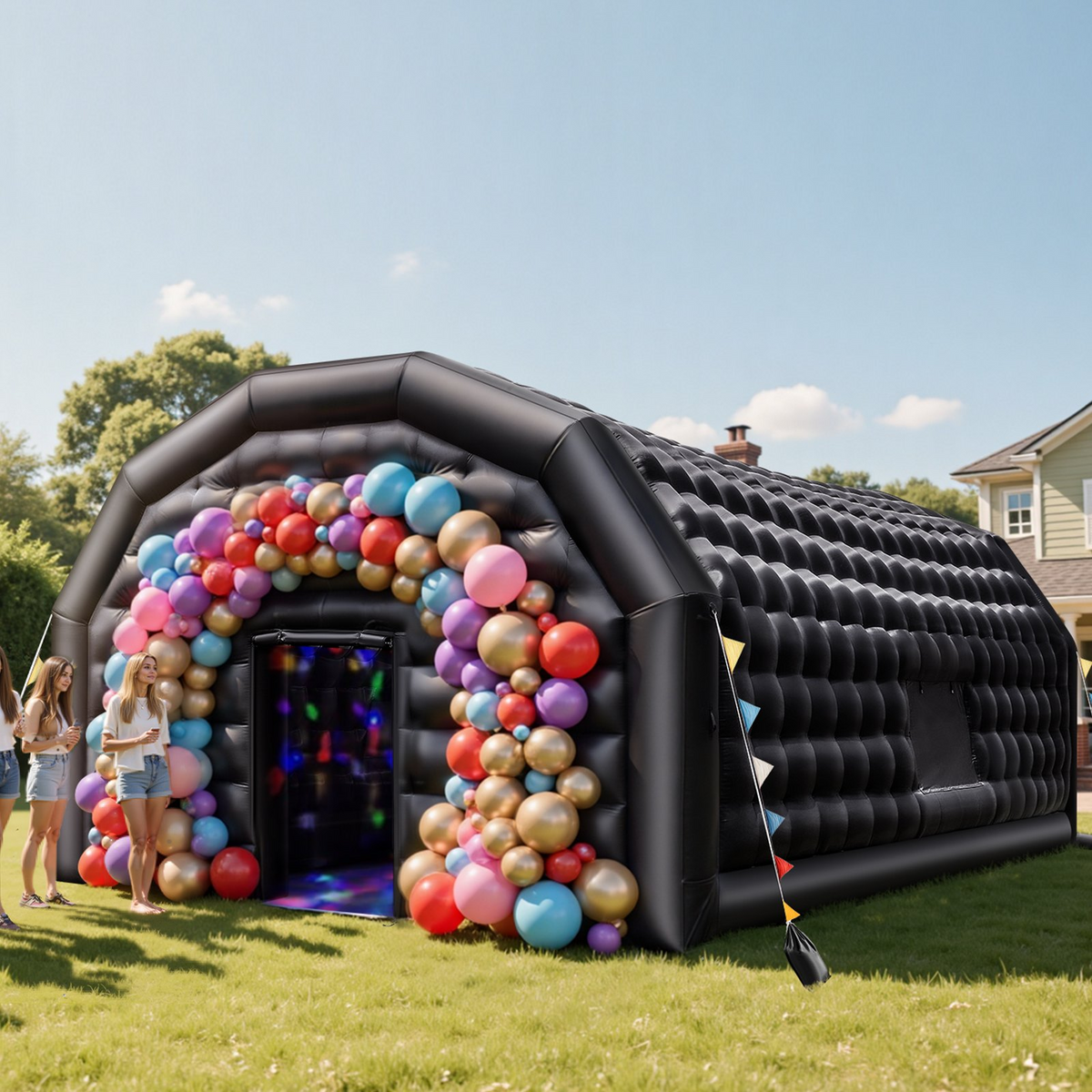 VEVOR Inflatable Nightclub 29.5 x 19.7 x 13.1 ft Inflatable Party Tent with 1100W Blower & Sandbag - view 7
