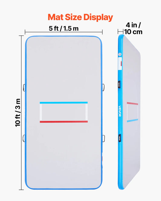 VEVOR 10x5 ft Wrestling Mat Inflatable, Martial Arts Thick Mat for Outdoor Indoor Home Gym - view 1