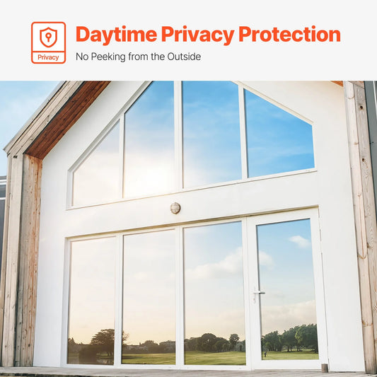 One Way Privacy Window Film Daytime Sticker Tint Self-Adhesive Silver - view 1