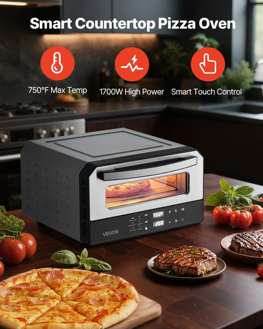 VEVOR 12 Inch Electric Pizza Oven with Pizza Stone 750℉ Max Temp Pizza Maker - view 1