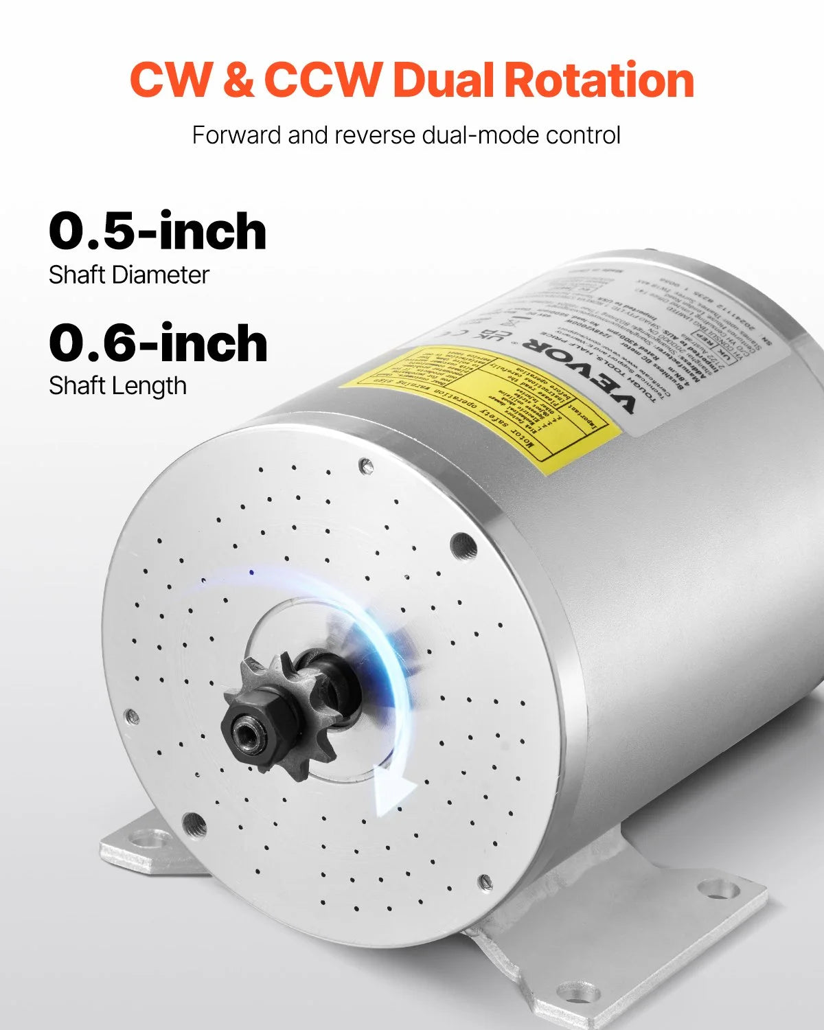 VEVOR 2000W Electric Brushless DC Motor Kit - 48V 4300rpm Motor with Upgraded Speed Controller and - view 2