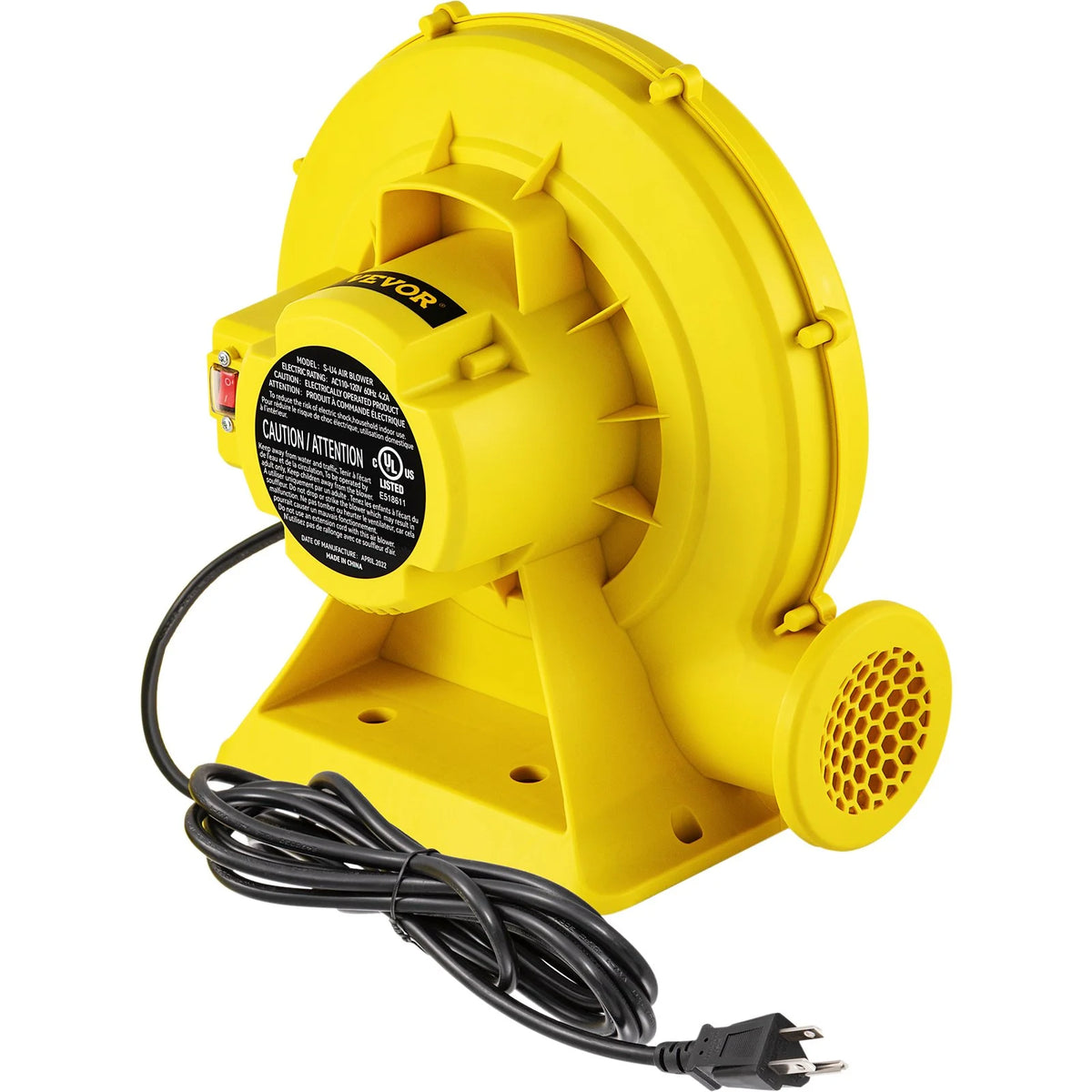 VEVOR Air Blower, 450W 0.6HP Inflatable Blower, Portable and Powerful Bounce House Blower, 1750Pa - view 9