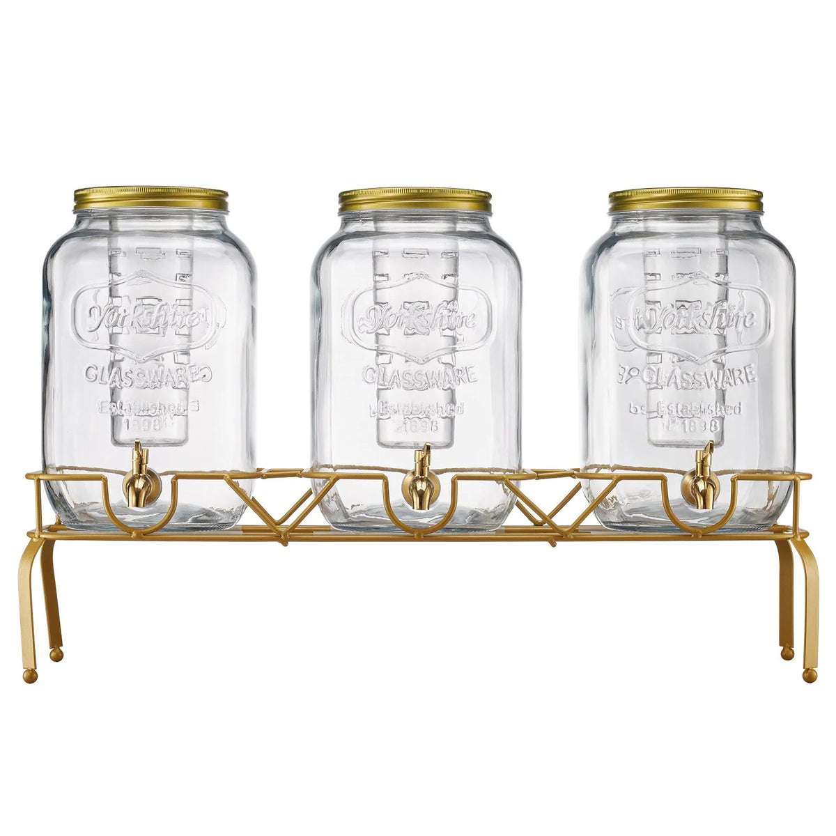 VEVOR Beverage Dispenser, 3 Pack 2 Gallon Drink Dispensers for Parties, Glass Juice Dispenser with - view 8