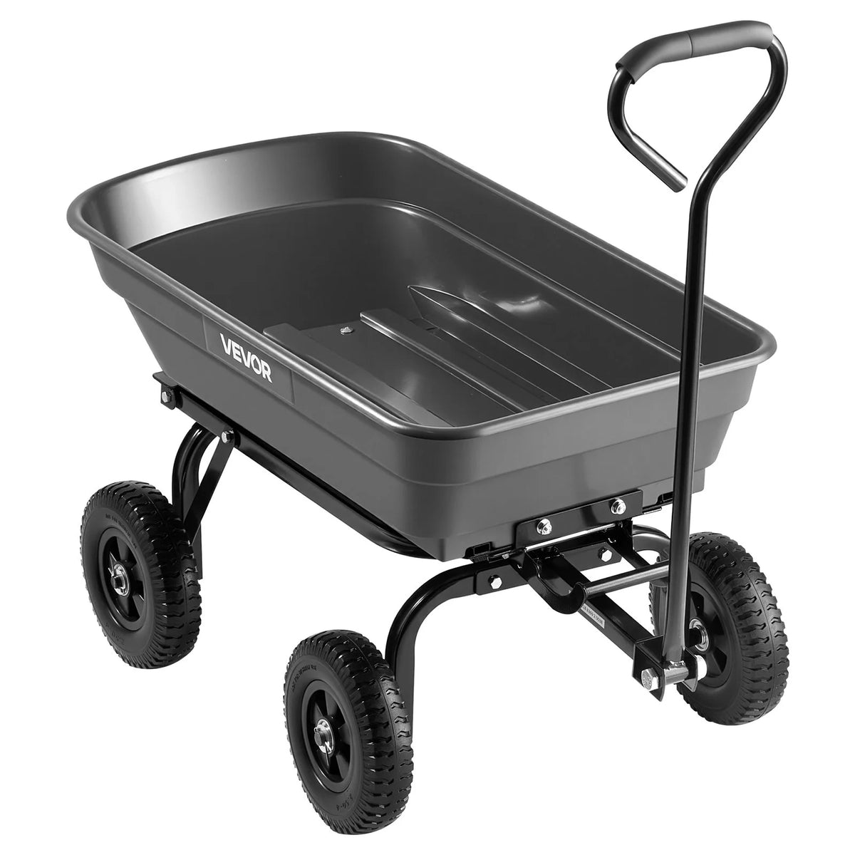 VEVOR Garden Dump Cart, 400 lbs Poly Dump Cart, Garden Carts Dumps Wagon with 90° Quick-Dumps - view 8