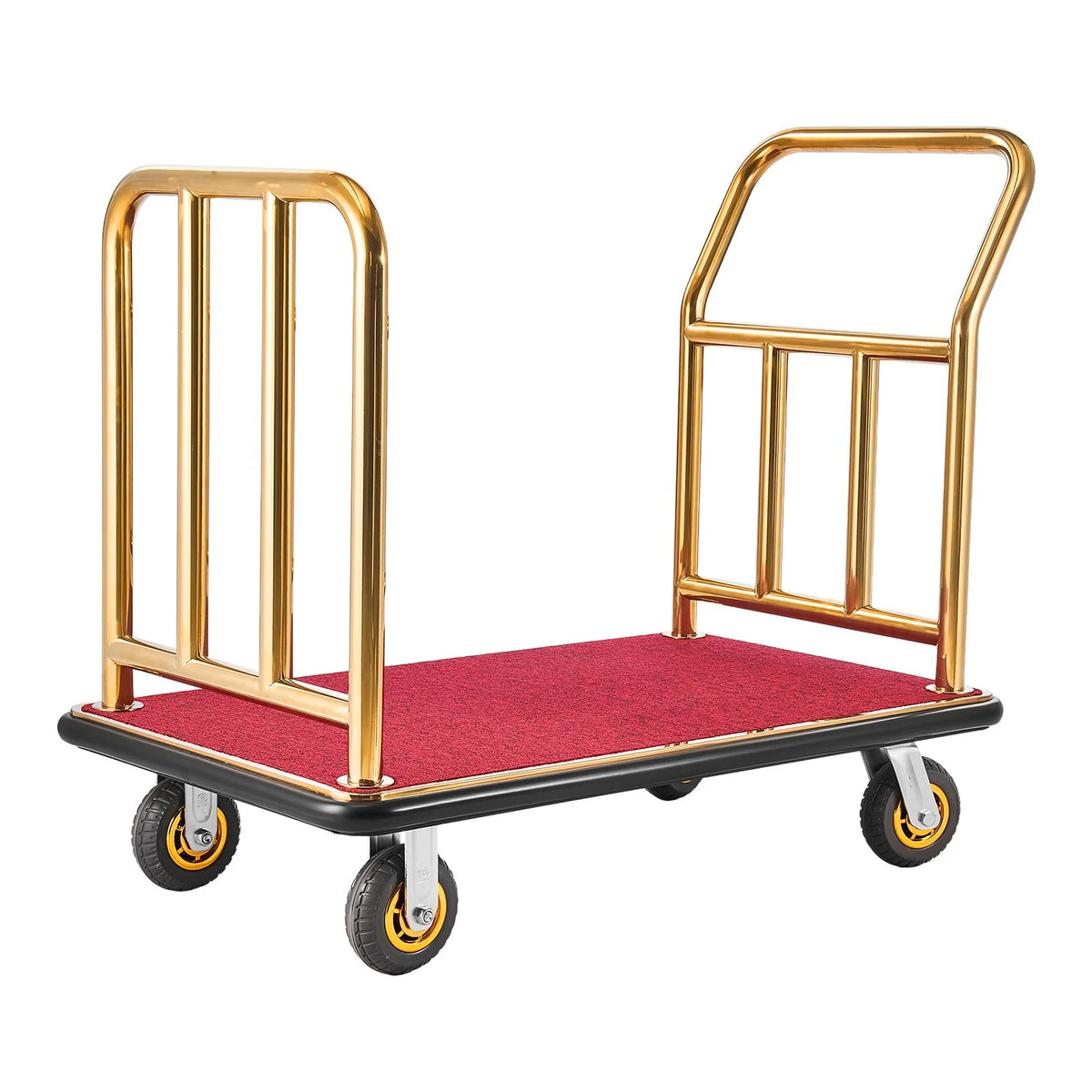 VEVOR Hotel Luggage Cart, 750 lbs Heavy Duty Bellman Cart with Stainless Steel Frame, 6 in Rubber - view 10