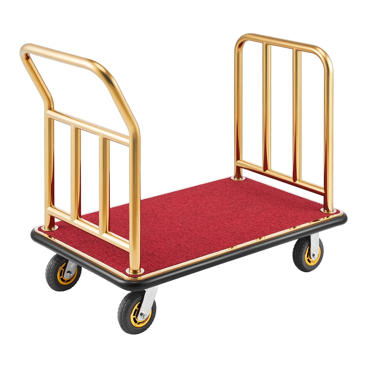 VEVOR Hotel Luggage Cart, 750 lbs Heavy Duty Bellman Cart with Stainless Steel Frame, 6 in Rubber - view 8