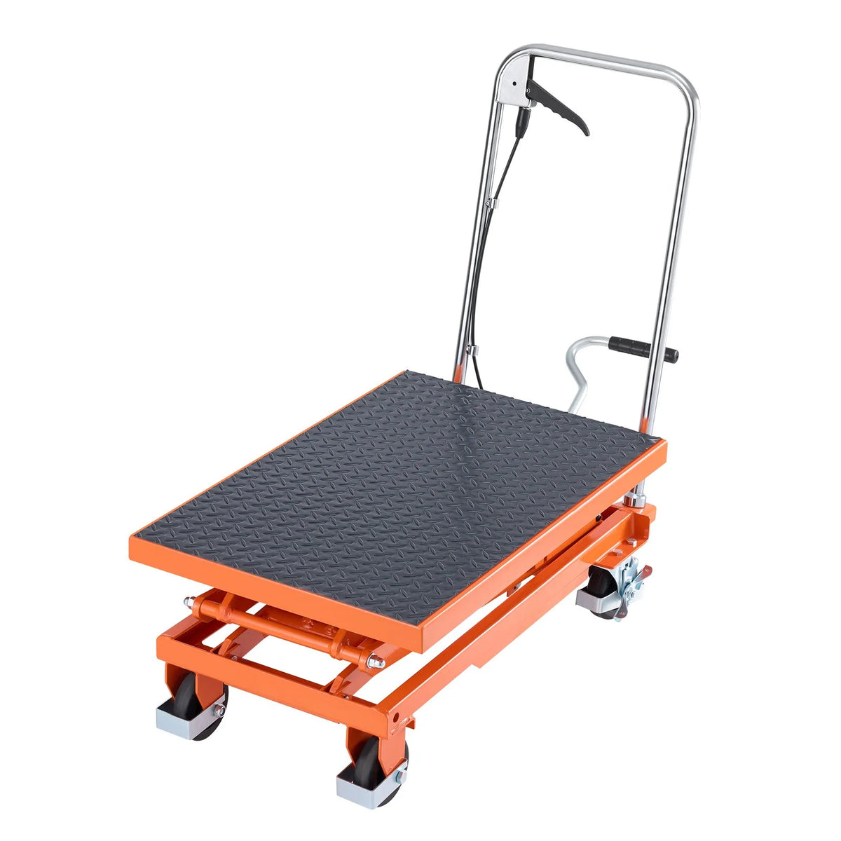 VEVOR Hydraulic Lift Table, 500 lbs Capacity, 47.2" Lifting Height, Double Scissor Lift Table Cart - view 10