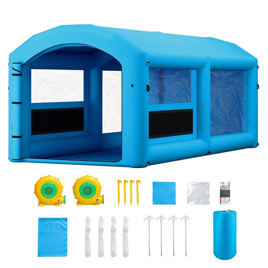 VEVOR Inflatable Paint Booth, 20 x 10 x 8 ft, Portable Spray Booth with 480W+750W Blowers and Large - view 1