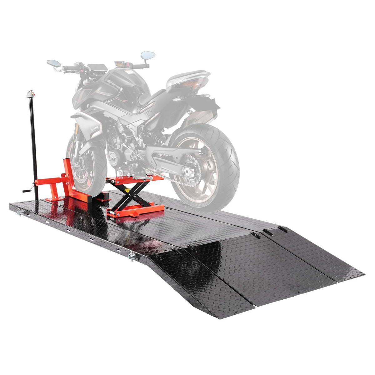 VEVOR Motorcycle Lift Table, 1500lbs Weight Capacity, Pneumatic Motorcycle Jack, 8.6-31 in Height - view 10