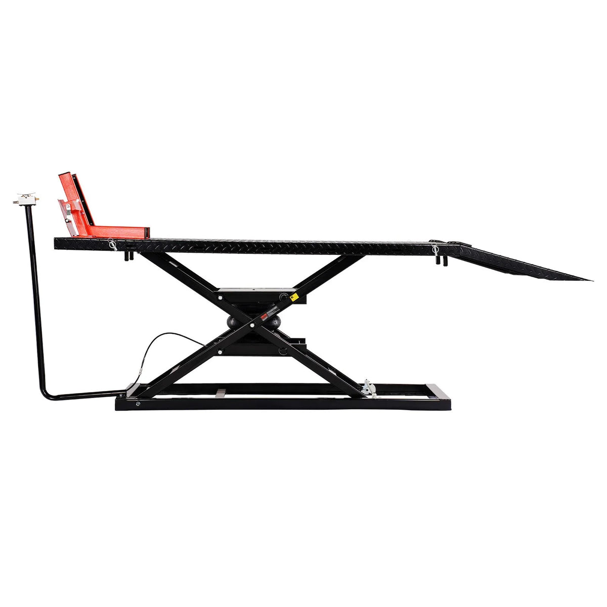 VEVOR Motorcycle Lift Table, 1500lbs Weight Capacity, Pneumatic Motorcycle Jack, 8.6-31 in Height - view 11