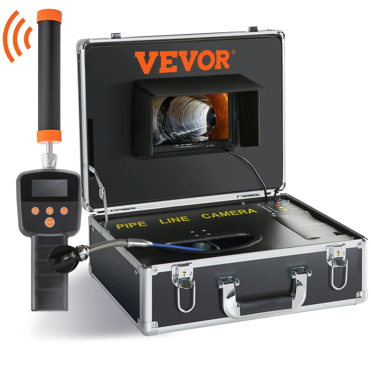 VEVOR Sewer Camera with 512Hz Locator, 131 ft/40 m, 7" Pipeline Inspection Camera with DVR - view 11