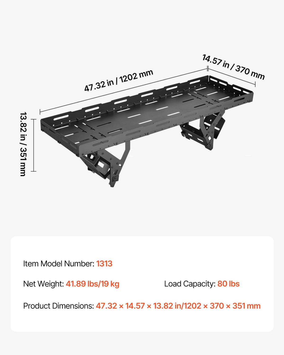 VEVOR Spare Tire Cargo Basket, for 30-40 Inch Tires, Fit for 1976-2024 Jeep Wrangler JK JL TJ YJ - view 6