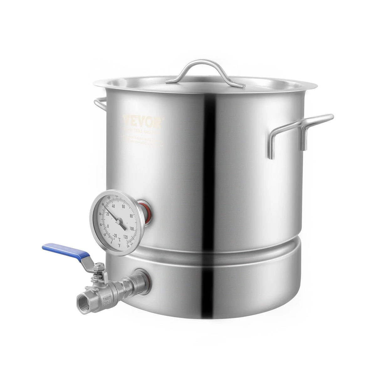 VEVOR Stainless Steel Kettle, 5 GALLON Brewing Pot, Tri Ply Bottom for Beer, Brew Kettle Pot, Home - view 8