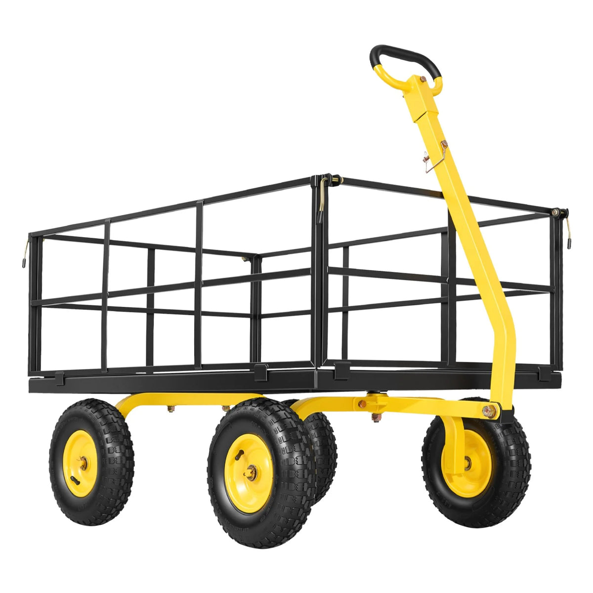 VEVOR Steel Garden Cart, 1400 lbs Heavy Duty Pullable Garden Wagon Yard Cart, 2 in 1 Outdoor Metal - view 8
