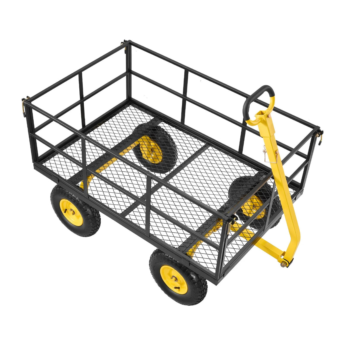 VEVOR Steel Garden Cart, 1400 lbs Heavy Duty Pullable Garden Wagon Yard Cart, 2 in 1 Outdoor Metal - view 9