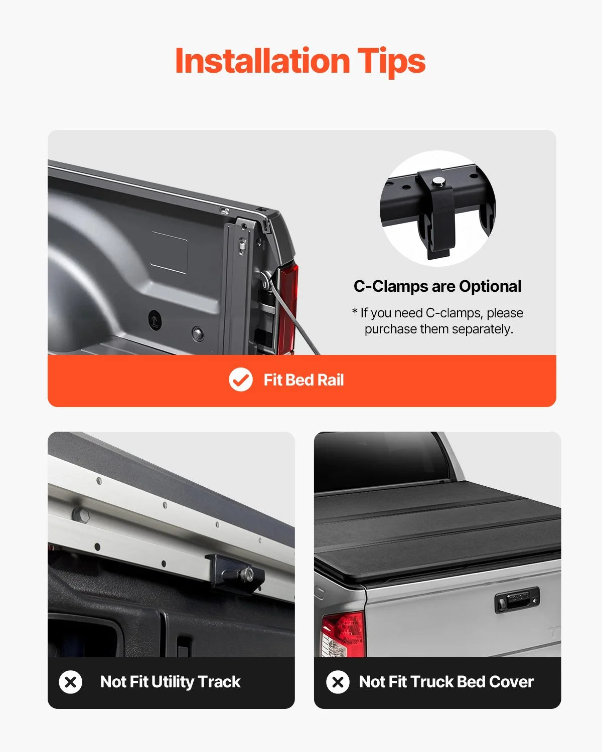 VEVOR Truck Ladder Rack, 49-73 in Width, Extendable Universal Cargo Rack, Heavy Duty Steel with 800 - view 5
