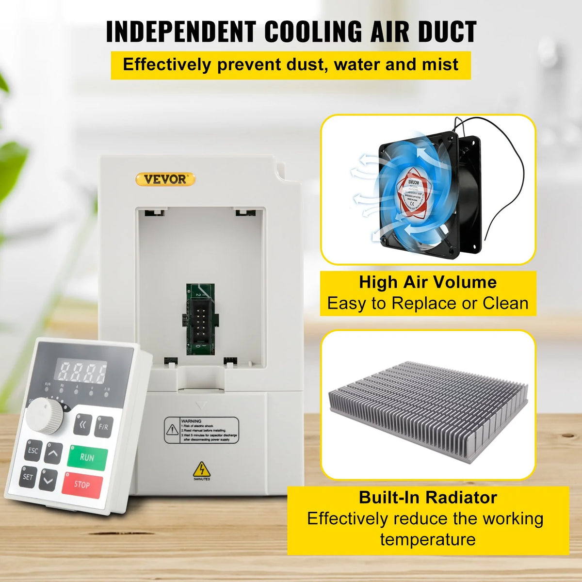 VEVOR Variable Frequency Drive, AC 220V Input 3KW Variable Frequency CNC Drive Inverter Converter, - view 4