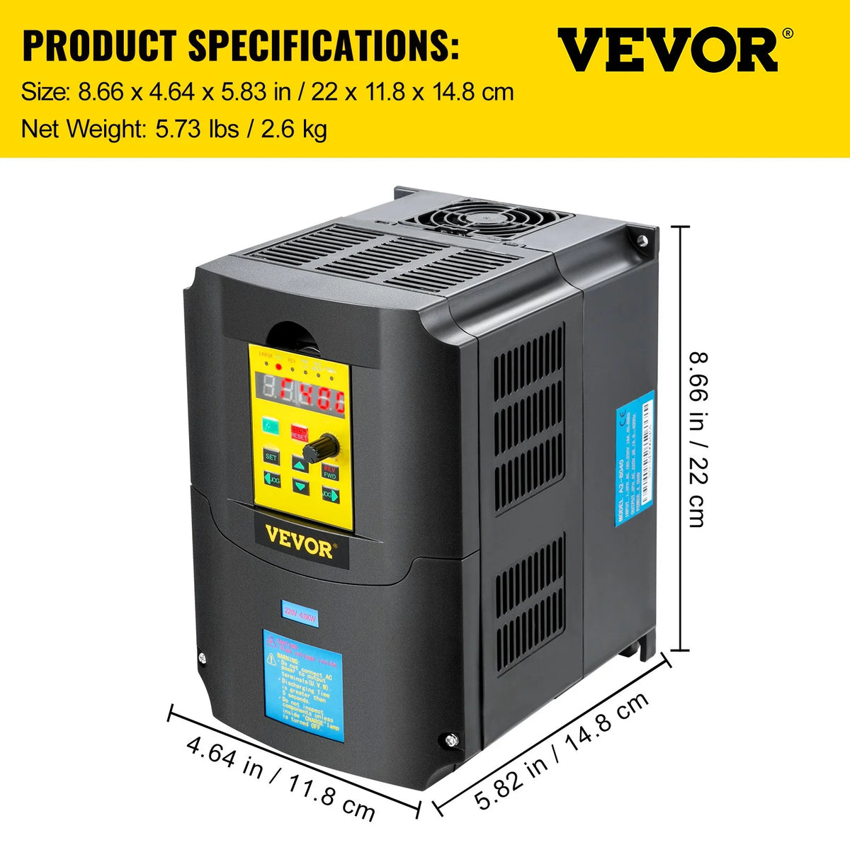 VEVOR Variable Frequency Drive, AC 220V Input 4KW Variable Frequency CNC Drive Inverter Converter, - view 6