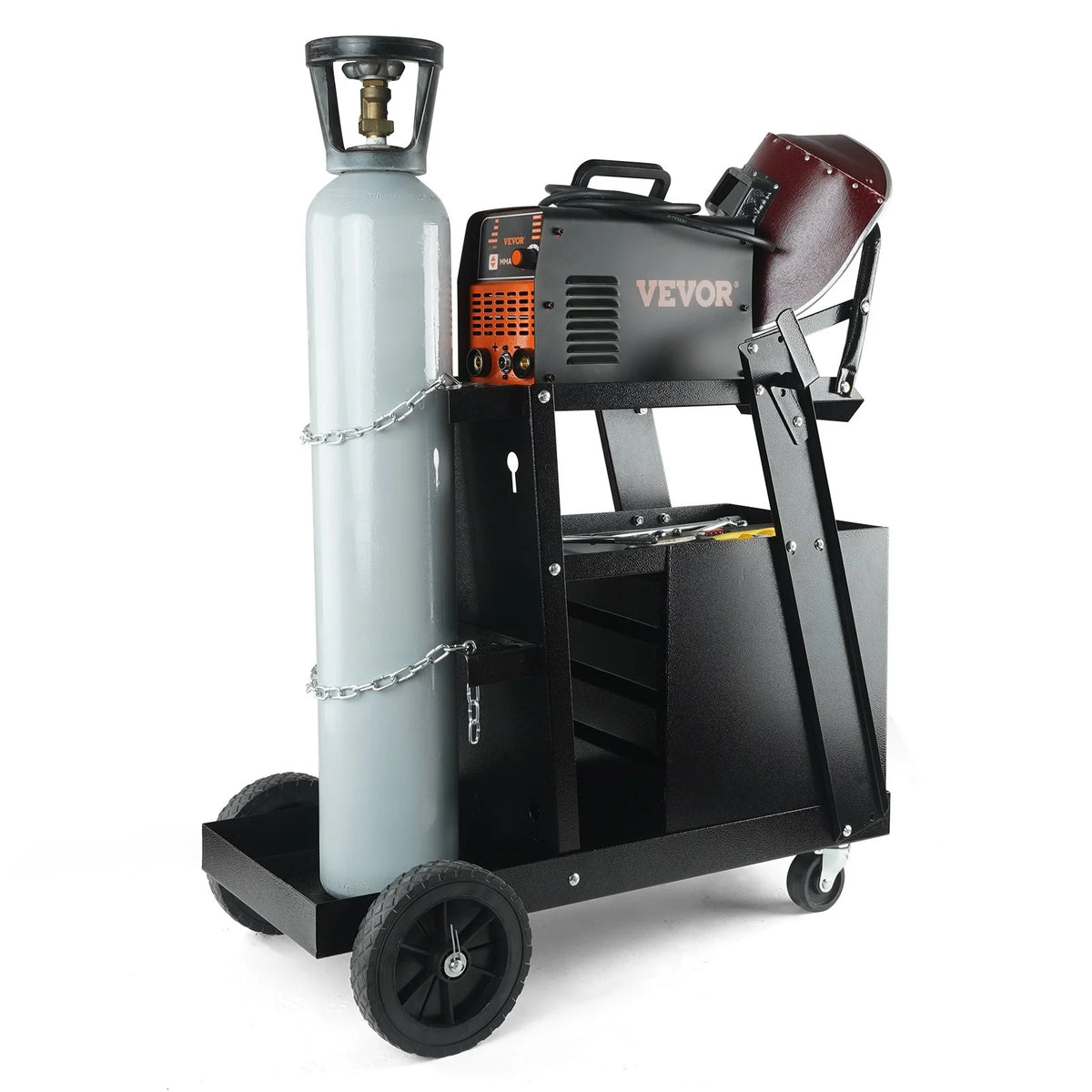 VEVOR Welding Cart, 2-Tier 4 Drawers Welder Cart with 265 LBS Weight Capacity, 360° Swivel Wheels, - view 13