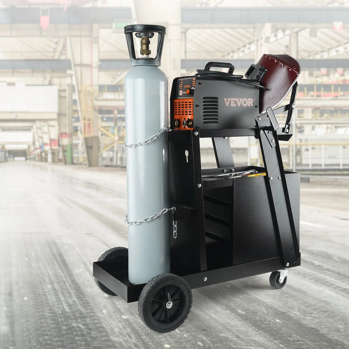 VEVOR Welding Cart, 2-Tier 4 Drawers Welder Cart with 265 LBS Weight Capacity, 360° Swivel Wheels, - view 8