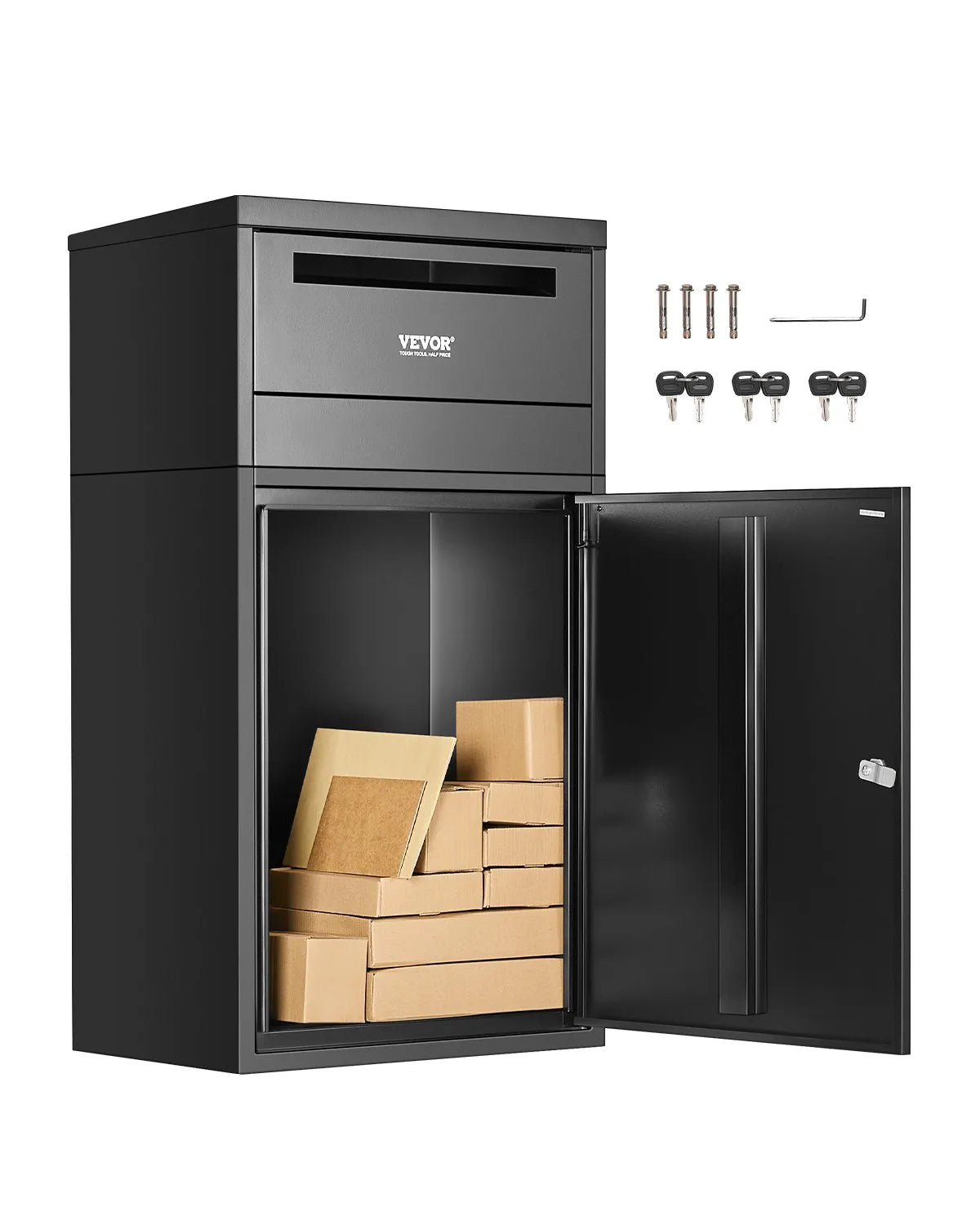 Package Delivery Boxes for Outside 35.8 in Anti-Theft Lockable Parcel Drop Box