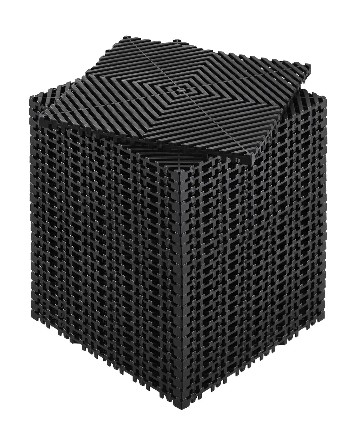 VEVOR Interlocking Drainage Mat, 12” x 12” Modular Interlocking Cushion Durable PP Material, 24 Pcs Splicing Drainage Mats, Non-Slip Drainage Floor Tile and Shower Mat, for Garage, Garden, Kitchen & Outdoor, Black