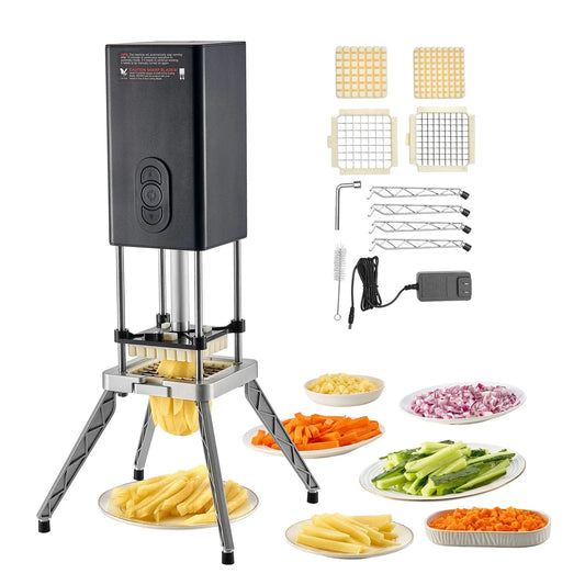 VEVOR Electric French Fry Cutter, Stainless Steel Vegetable Chopper