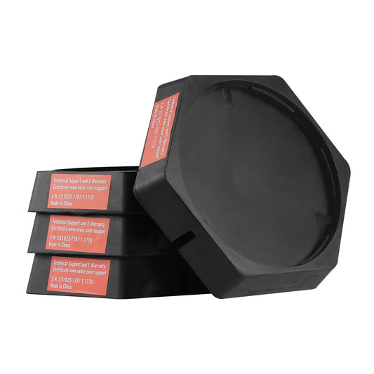 RV Leveling Pads 9" Round, 5000lb Rubber Jack Stabilizers for Trailers (4-Pack)