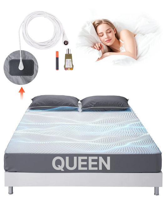 Grounding Sheets Queen Size 95% Cotton + 5% Silver Fiber Earthing Fitted Sheets