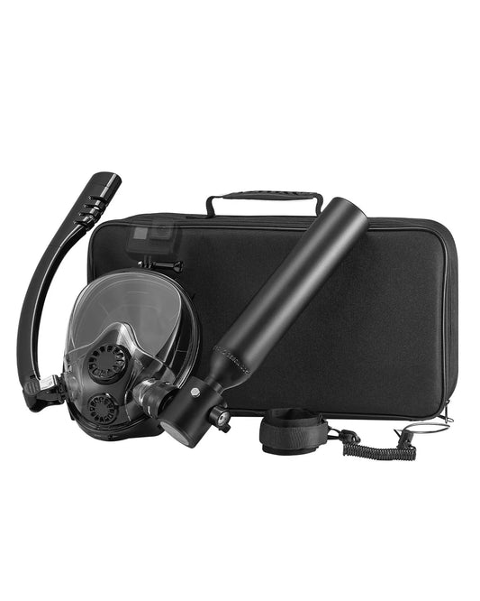 VEVOR Scuba Tank, 0.5L Portable Scuba Diving Tank, Diving Oxygen Cylinder Supports 5-10 Minutes Underwater Breathing, 98.43 ft Diving Depth, Lung Tank Kit with Snorkel Mask for Underwater Exploration
