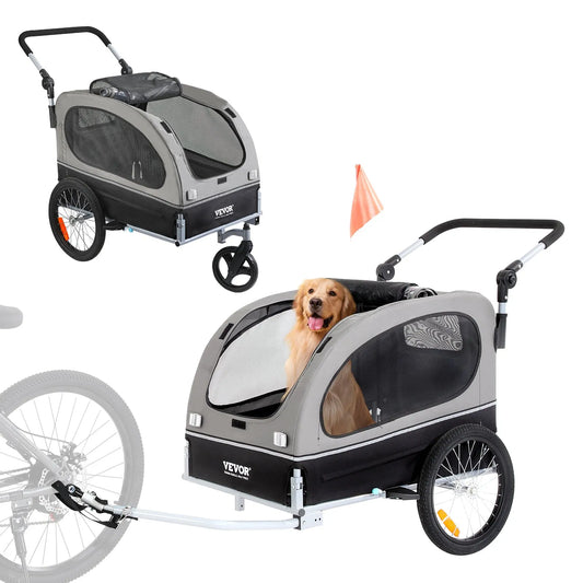 VEVOR Dog Bike Trailer Supports up to 88 lbs