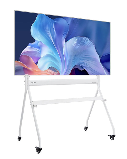 VEVOR Rolling TV Stand, Mobile TV Cart for 35-100 Inch LED/LCD/OLED Flat/Curved TVs, Portable Monitor Stand with Wheels Hold up to 198 lbs for Living Room, Bedroom, Office, Outdoor, Max VESA 800x600mm