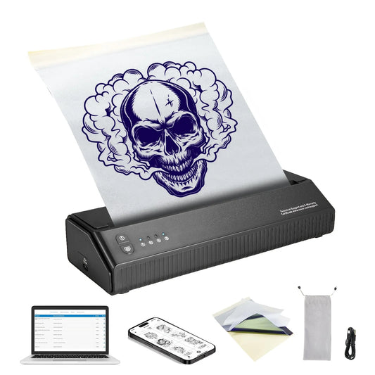 Wireless Tattoo Stencil Printer, Bluetooth Transfer Machine for iOS Android PC