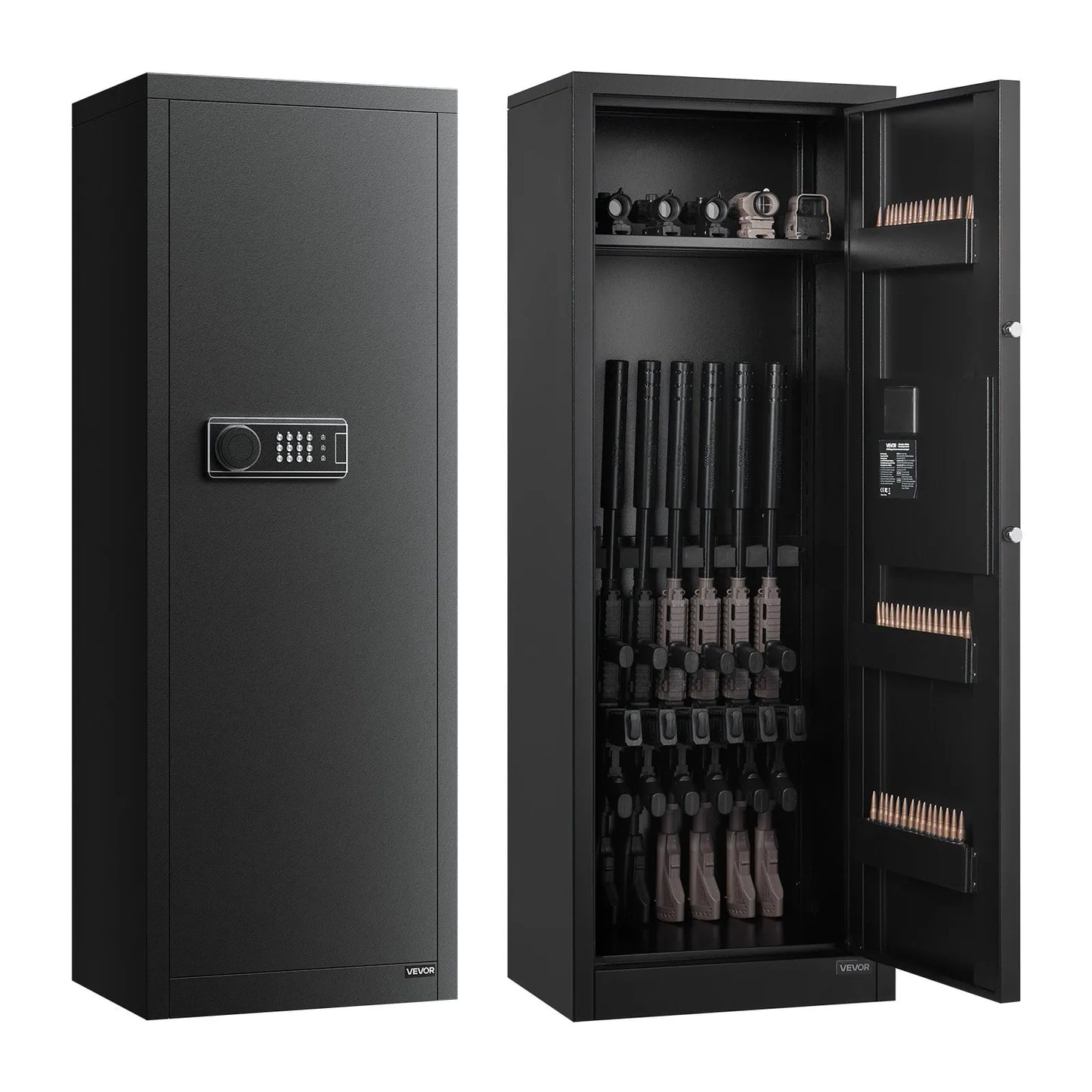 VEVOR 6-8 Gun Safe Long Gun Cabinet for Rifles & Pistols with Key and Password